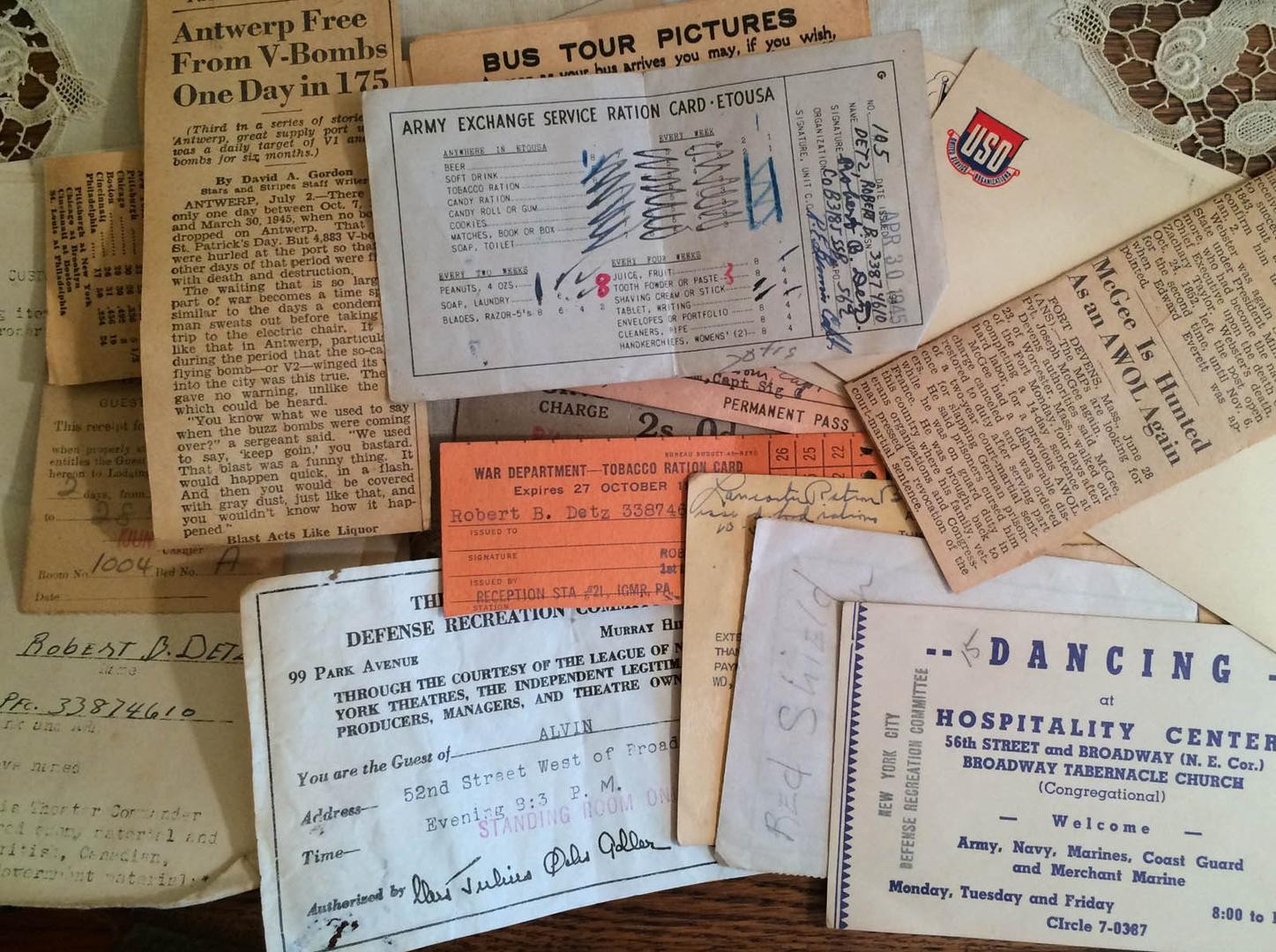 A Personal Look At World War II The Leelanau School   WWII Memorabilia 