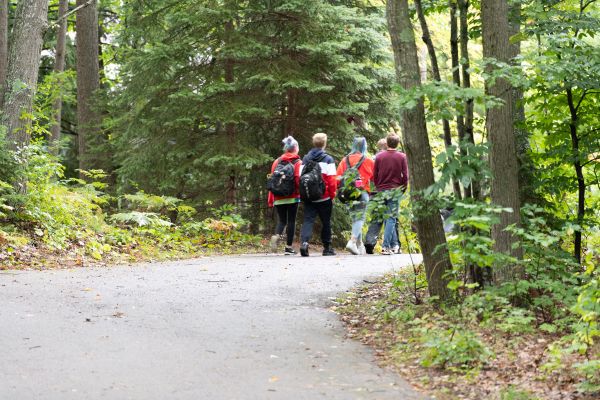 Students surrounded by the beauty of Northern Michigan