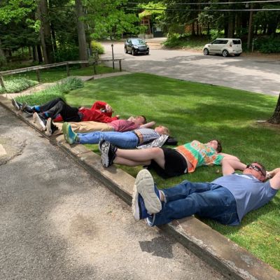 Res life and students in blazers